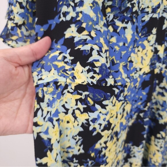 Talbots Chiffon Floral Dress Ruffle Sleeve A-Line Easter Party Womens 10 NWT - Picture 12 of 16